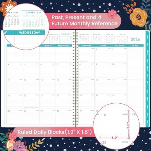 2026 Monthly Planner - 2026 Planner from Jan. 2026 - Dec. 2026, Monthly Calendar 2026 with Inner Pocket, 8.5" x 11"