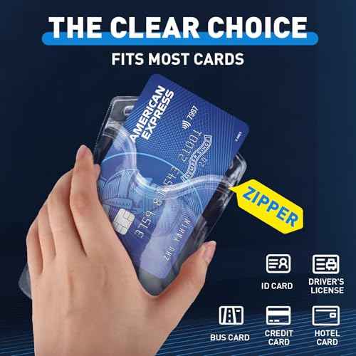 Vertical ID Badge Holders with Soft Edge (Sealable Fits 4x6 Inch Insert) (50 Pack), Waterproof Passport ID Card Holder, Name Tag Holder, Name Badge Holders, Zipper Plastic Badge Holder