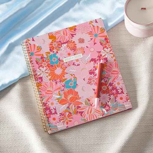 Blue Sky Color Me Courtney 2025-2026 Academic Year Weekly and Monthly Planner Calendar, July 2025 - June 2026, 12-Month, 8.5" x 11", Flexible Cover, Wirebound, Laminated Tabs, Storage Pocket, Bloom Pink