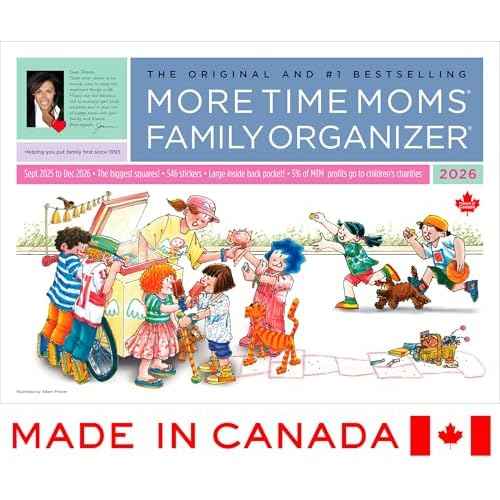 More Time Moms Family Organizer & Calendar, 2026 (15x22 Inches) - September 2025 to December 2026 - Larger & More Space for in-Depth Planning - Includes Over 500 Stickers, 16 Months, & Much More