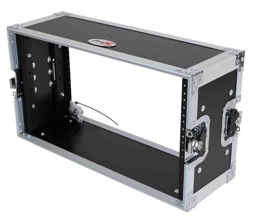 Prox X-6U7D 6U Deluxe Effects Rack 7 in Deep Rail to Rail | W-Handles