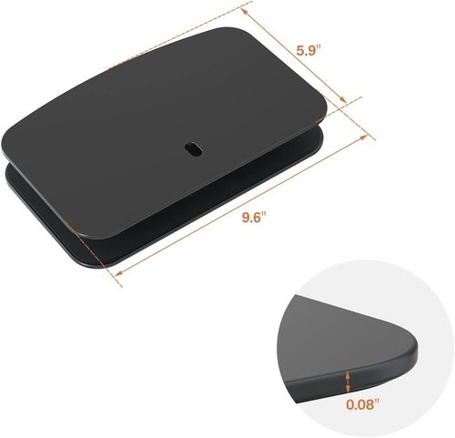 Hemudu Monitor Mount Reinforcement Plate - Universal Steel Bracket for Thin Glass Tabletops | HD05B-001