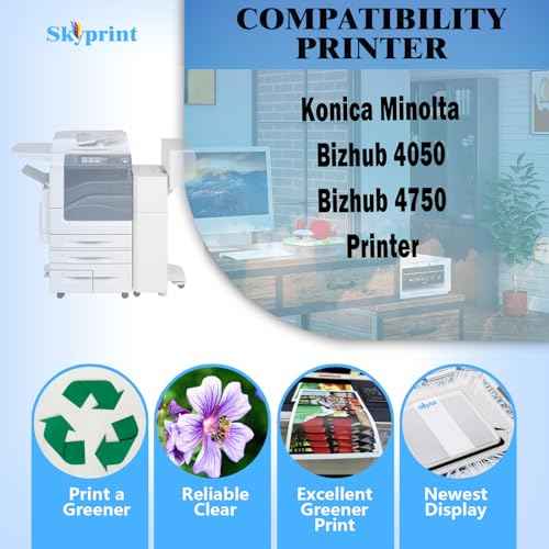 TNP-44 TNP-46 TNP44 TNP46 Black Toner Cartridge 20,000 Pages Compatible with Konica Minolta TNP44 TNP46 for Bizhub 4050 4750 Printer. A63W01W A63W01F