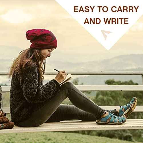 Sabary 8 Pack Vintage Travel Notebooks PU Leather Lined Journals Retro Refillable Travelers Writing Notebook and Card Holders for Men Women, 4.72 x 7.87 Inch, 80 Sheets/ 160 Pages