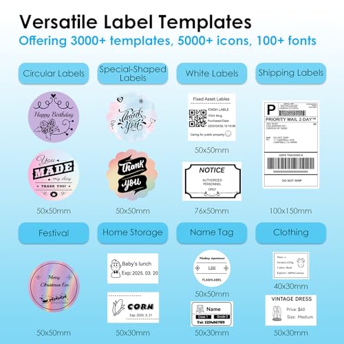 Shipping Thermal Label Printer, 4x6 Portable Label Printer, Bluetooth Label Maker for Small Business, Support iPhone,Android,Windows,Mac,Chromebook,Works with USPS, Ebay,Shopify&More, White
