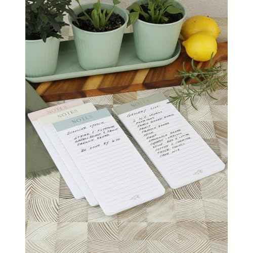 Beautiful Magnetic Notepads for Fridge - Set Of 4 Modern Note Pads With Lined Pages to Easily Write Notes & Make Grocery/Shopping Lists - The Perfect To Do Pad w/ Strong Magnets for Your Refrigerator