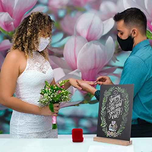 ONUPGO 8 x12 Inch Tabletop Chalkboard Sign with Base Stand, Menu Chalk Board Sign Store Food Signs, Message Boards for Party, Wedding, Tables Decoration, Bar and Restaurant
