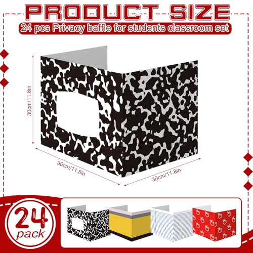 Desk Privacy Dividers 24-Piece Tri-Fold Classroom Folders – AmazingSpark
