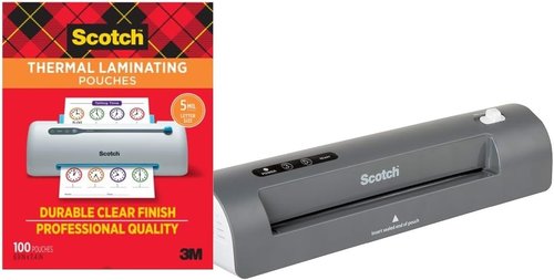 Scotch Thermal Laminator TL901X Bundle - 100 Count Laminating Pouches, 5 Mil, Fits Letter Size (8.9" x 11.4")