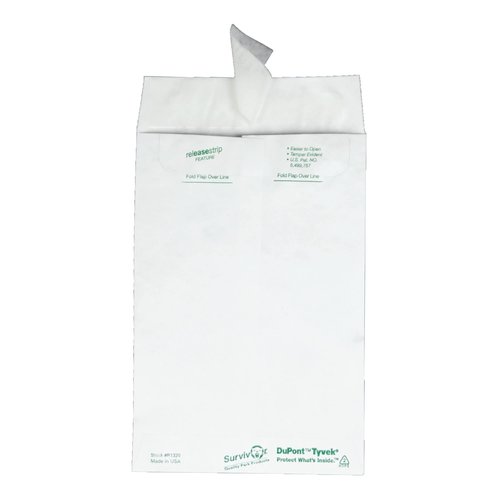 Quality Park Survivor Shipping Envelopes, 6" x 9", Made with Strong, Lightweight DuPont Tyvek Material, Flap-Stik Peel and Seal Closure, 100/Box (QUAR1320), White