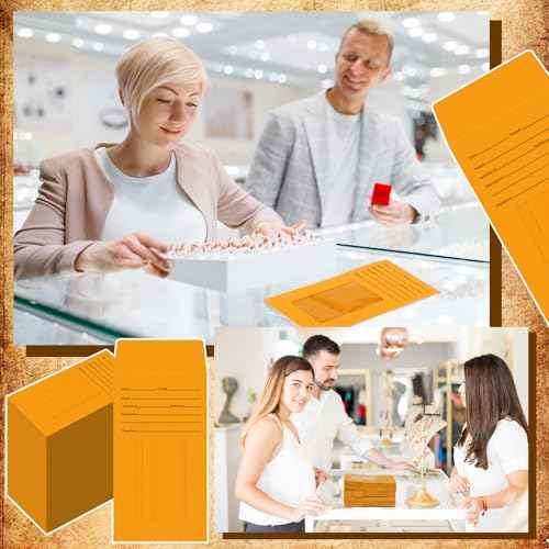 500 Pcs Jewelry Repair Envelopes Bulk, 3 1/8 x 5 1/2 Inch Jewelry Window Envelopes for Rings, Earrings, Necklace, Bracelets