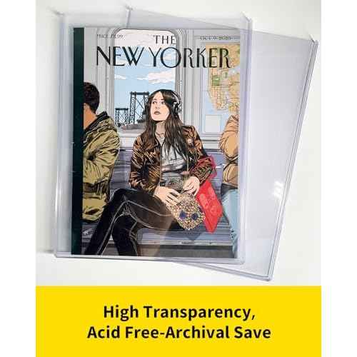 Magazine Toploaders - 7mm Thick Plastic Sleeves, 9x11.5 Top Loader Binder Magazine Protectors for Collectors, 10 Pack, (HMTL90115-10)