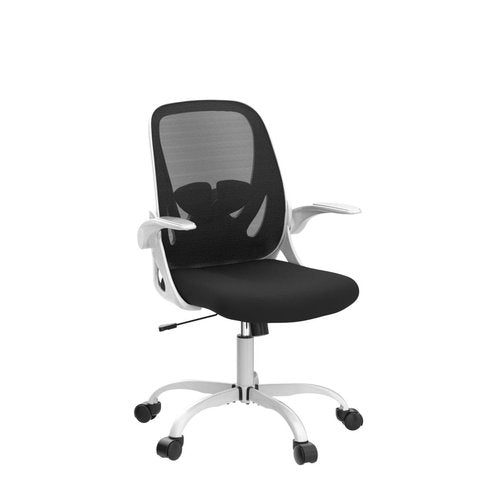Primy Office Chair Ergonomic Desk Chair with Adjustable Lumbar Support and Height, Swivel Breathable Desk Mesh Computer Chair with Flip up Armrests for Conference Room(White)