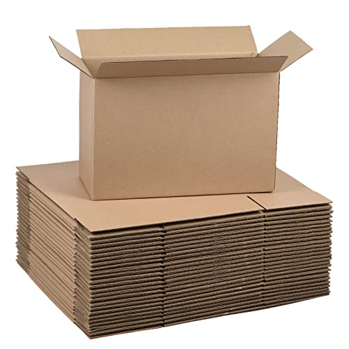 12x8x5 Inch Brown Corrugated Shipping Boxes - 25 Pack, Small Business Packaging