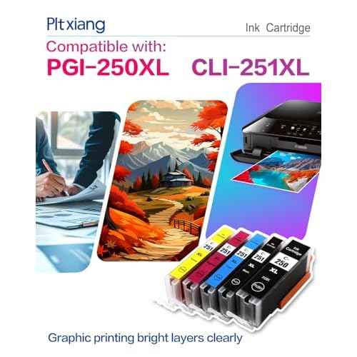 Compatible with Canon PGI-250XL CLI-251XL Ink cartridges, High Yield 20-Pack for PIXMA MX922 MX722 MG5420 MG5520 MG5620 MG6320 MG6420 MG6620 MG7120 MG7520 IP7220 IP8720 IX6820 Printers