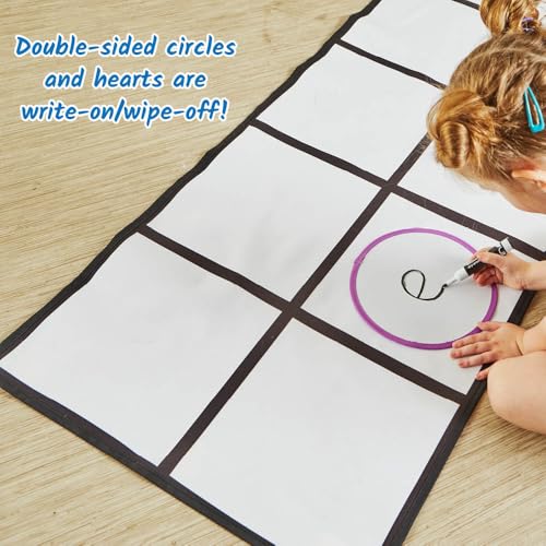 hand2mind Elkonin Box Floor Mat Activity Set, Phonemic Awareness, Phonics Games, Science of Reading Classroom Materials, Toddler Gross Motor Toys, Kids Active Play, Preschool Learning Activities