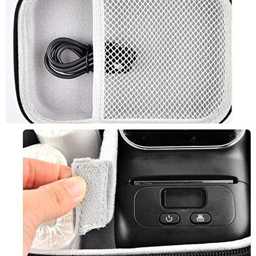 Case Compatible with Phomemo M110 Label Maker - Portable Mini Bluetooth Thermal Label Maker Carrying Storage Bag for Printer Labels, USB Cable and Accessories Black (Box Only)