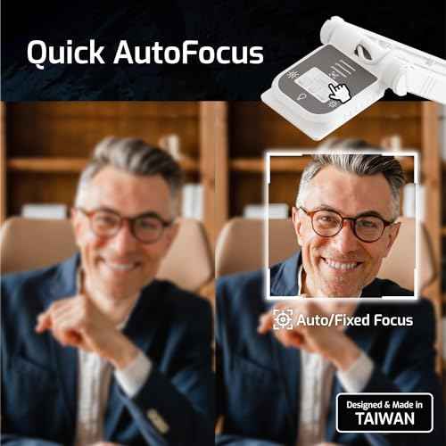 INSWAN INS-Flip 4 4K USB Portable Document Camera/Webcam/Visualiser?13MP Ultra HD, Foldable Design, Auto Focus, Mic, LED, Compatible with Mac OS, Windows, iPad, Chromebook for Distance Learning