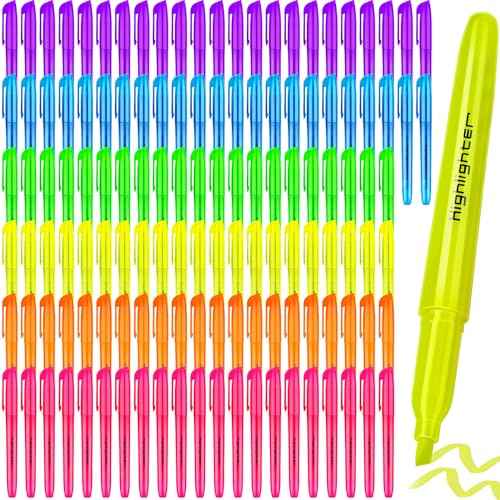 240 Pieces Highlighter Bulk Assorted Colors Highlighter Markers Chisel Tip Highlighters Pens Bundle for School Classroom Office (240)