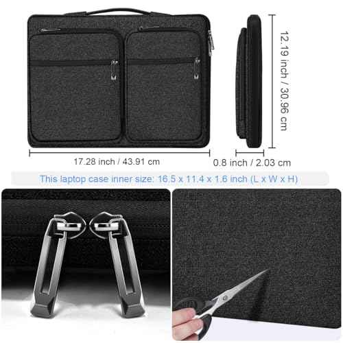 ZINZ Laptop Case 17 17.3 inches Sleeve Slim Briefcase Spill-Resistant Handbag for Most Popular 17" 17.3" Notebooks£¬B01K01