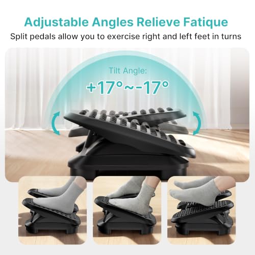Pegzone Under Desk Foot Rest with Massage Texture, 2 Height Settings