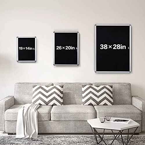 Enclosed Changeable Letter Boards Felt Message Board with Locking Door, Black, Aluminum Frame, 19X12 inches