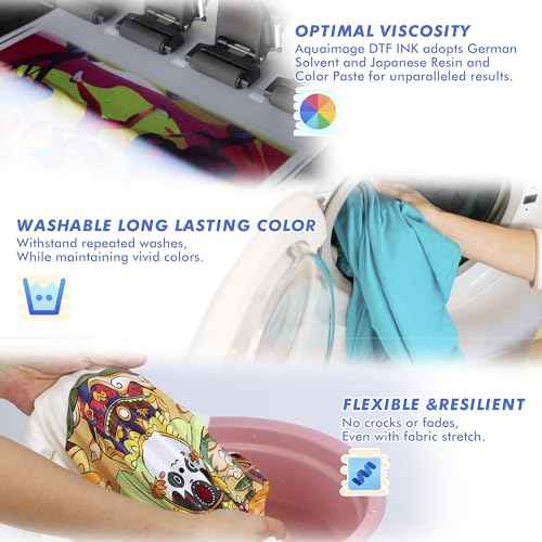 500 ml Premium DTF White Ink, DTF Transfer White Ink for PET Film, Refill Ink for Printheads L1800,ET-8550, XP-15000, XP600, I3200, Heat Transfer Printing Direct to Film(500ml 16.9oz)