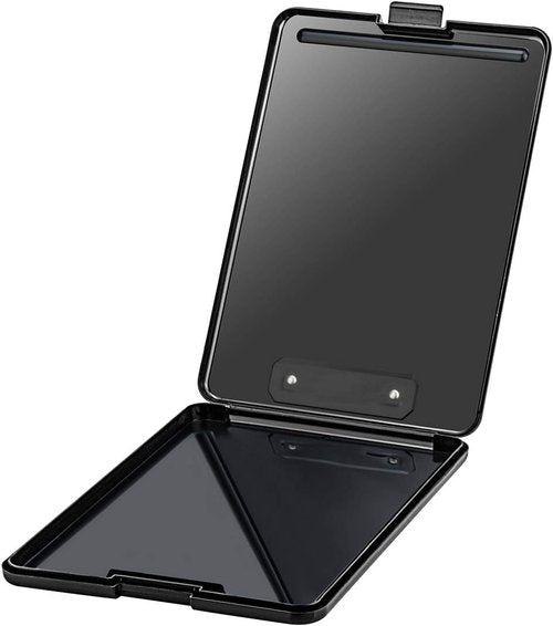 ZCZN Plastic A4 Form Storage Box Case, Clipboard Case, Bulk clipboard Set Suitable for School,Utility,Industrial Office, Medical Personnel,Black,6 Pack