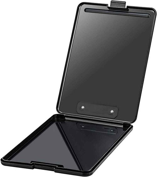 ZCZN Plastic A4 Form Storage Box Case, Clipboard Case, Bulk clipboard Set Suitable for School, Utility, Industrial Office, Medical Personnel, Black, 12 Pack