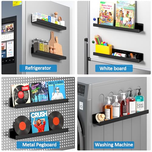Magnetic Whiteboard Shelf Set of 2 – Strong Hold Acrylic Organizer for Classroom & Office