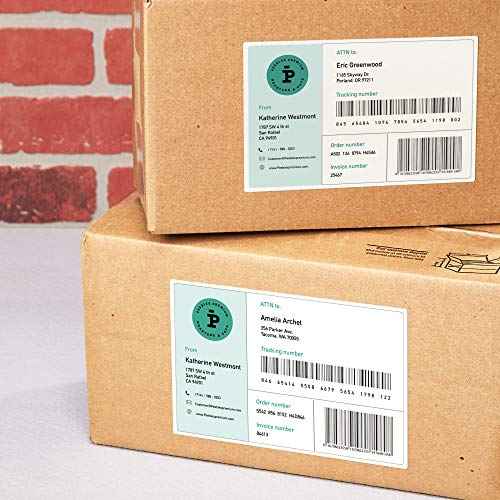 Avery Matte White Rectangle Labels, Sure Feed Technology, 5" x 6", 200 Matte White Printable Labels