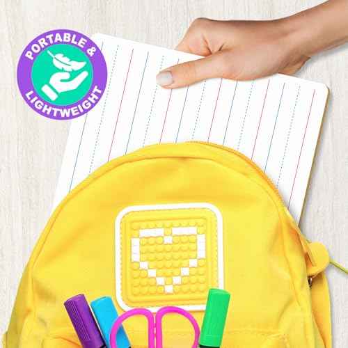 2 Pack Double Sided Whiteboard Lined Dry Erase Board for Kids Ruled Writing Board Handwriting Practice for Kids Small White Board 9x12 Dry Erase Board Lines Education Teacher Supplies