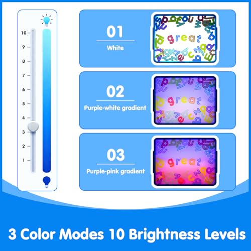 Odoorgames Young Explorers Light Table Cyan - Kids Light Up Sensory & Tracing Playset