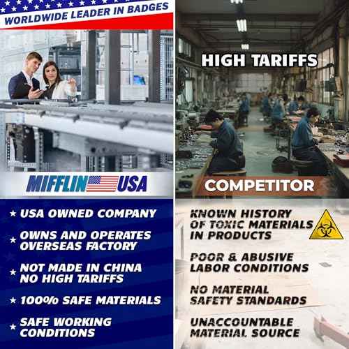 MIFFLIN-USA Flat Breakaway Safety Lanyard for ID Badges (Blue, 36 Inch, 100 Pack), Soft Woven Neck Line