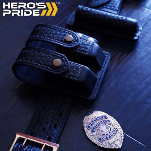 Hero's Pride Security Officer Badge, Enameled & Plated, 5PC Pin Catch Design, Standard Issue Badge Size