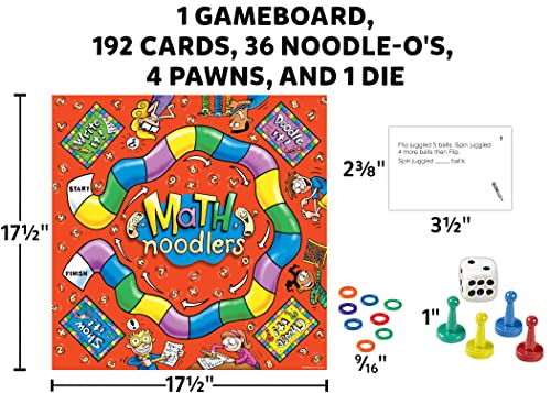Edupress Math Noodlers Game for Grades 2-3 | Educational Card & Board Game