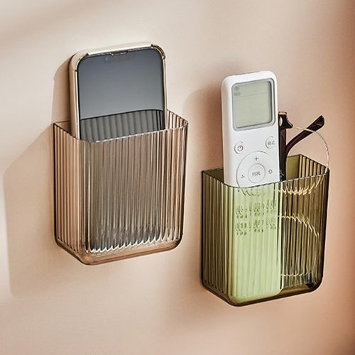 DOITOOL Wall Mounted Remote Control Holder : 2 Pack Self Adhesive Wall Pen Holder Remote Organizer Small Pen Organizer Storage Accessories for Home Office School