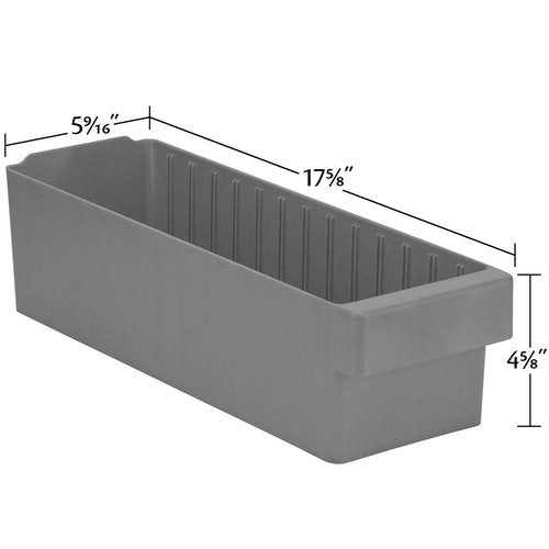 Akro-Mils 31168 AkroDrawer Stackable Plastic Storage Drawer Storage Bin, (17-5/8-Inch x 5-9/16-Inch x 4-5/8-Inch), Blue, (6-Pack)