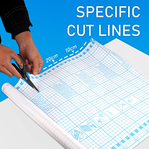 Chell Clear Contact Paper for Books 17.5 in x 5 ft Self-Adhesive Book Cover