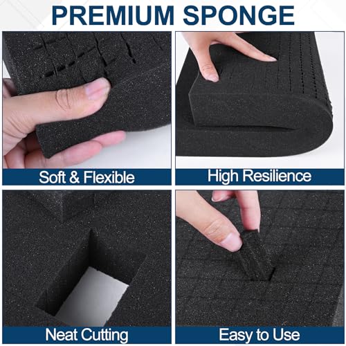 4 Pcs Pick and Pluck Foam Sheets 2 Size Polyurethane Apart Inserts