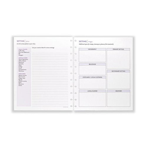 Levenger Master Class: Circa Writing a Novel Discbound Refill - Letter size (11 discs) 14 tabbed, color-coded sections and a fold-out tracking sheet to keep track of your story’s details
