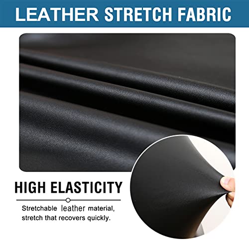 Shukii Black Large Waterproof PU Leather Office Chair Cover - Fits 27.5-31.5in back, 17.7-22.9in seat