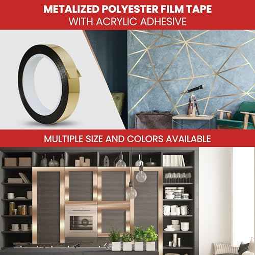 GGR SUPPLIES T.R.U. MMYP-1 Mylar Metalized Polyester Film Tape with Acrylic Adhesive. Multiple Colors Available. 72 Yards. (Silver, 4 in.)