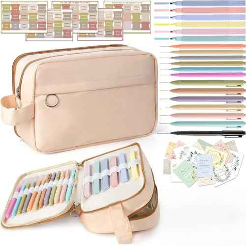 Duchong Bible Study Supplies, Bible Journaling Kit with No Bleed Bibles Highlighters and Pens, Storage Bag, Tabs, Sticky Notes, Ideal Christian Bible Gifts for Women