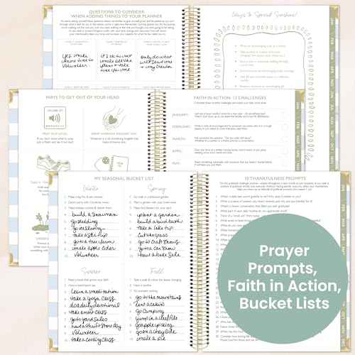 bloom daily planners x Cleerely Stated 2026 Planner (January 2026 - December 2026) Hardcover Calendar Year Organizer - Religious Faith Based Monthly/Weekly Christian Agenda Book - 7" x 9"