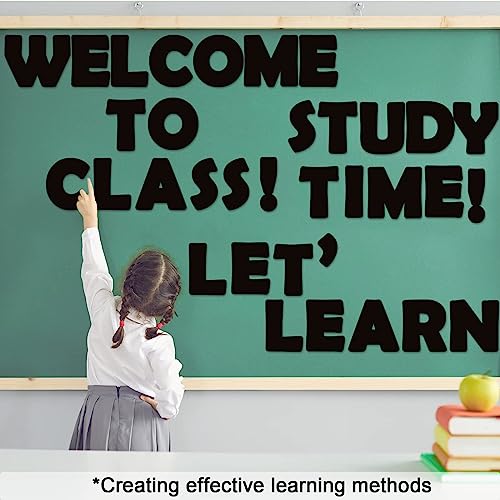 150 PCS Large 6" Bulletin Board Letters Set, Black Classroom Alphabet