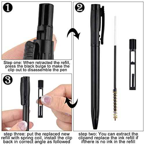 Zuazaor 300 Pieces Pens Bulk Wholesale Cheap Retractable Ballpoint Pens 0.7mm Blue Ink Writing Server Pens for Office School Restaurant (Black)