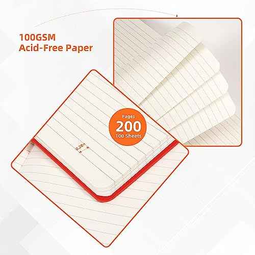BOSSAND Lined Journal Notebooks, 6 Pack A5 Journals for Writing, 200 Pages 100 GSM Thick Classic Ruled Paper, Hardcover, 8.25 inches x 5.75 inches, 6 Colors