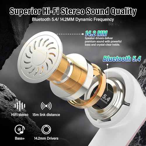 AI Translation Earbuds Real Time, 144 Language Translator Earbuds 3-in-1 Translation Headphones for iPhone and Android with 6 Translation Modes, Translating Device for Travel/Business/Learning, Rose