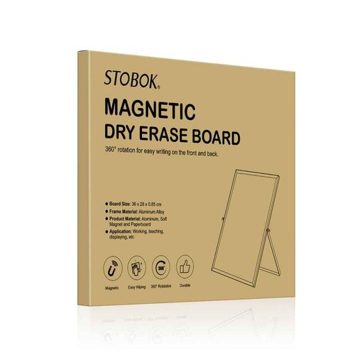 STOBOK 1Pc Dry Erase Board with Stand, Magnetic Dry Erase Board Magnetic Whiteboard Easel Desktop Tabletop Whiteboard for Home, Office, School, 11 x 14 Inch